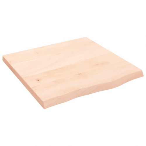 Væghylde 60×60×(2-4) cm i ubehandlet massivt egetræ - med naturlig kant