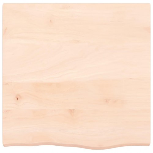 Væghylde 60×60×(2-4) cm i ubehandlet massivt egetræ - med naturlig kant