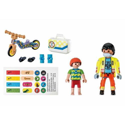 Playset Playmobil City Life - Paramedic with Patient 71245 15 Dele