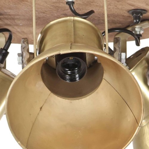Industriel loftlampe 25 W 42x27 cm E27 messingfarvet