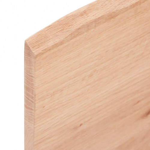Væghylde 40×30×2 cm i behandlet massivt egetræ - lysebrun