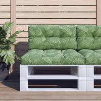 Pallehynde 70x40x12 cm stof bladmønster