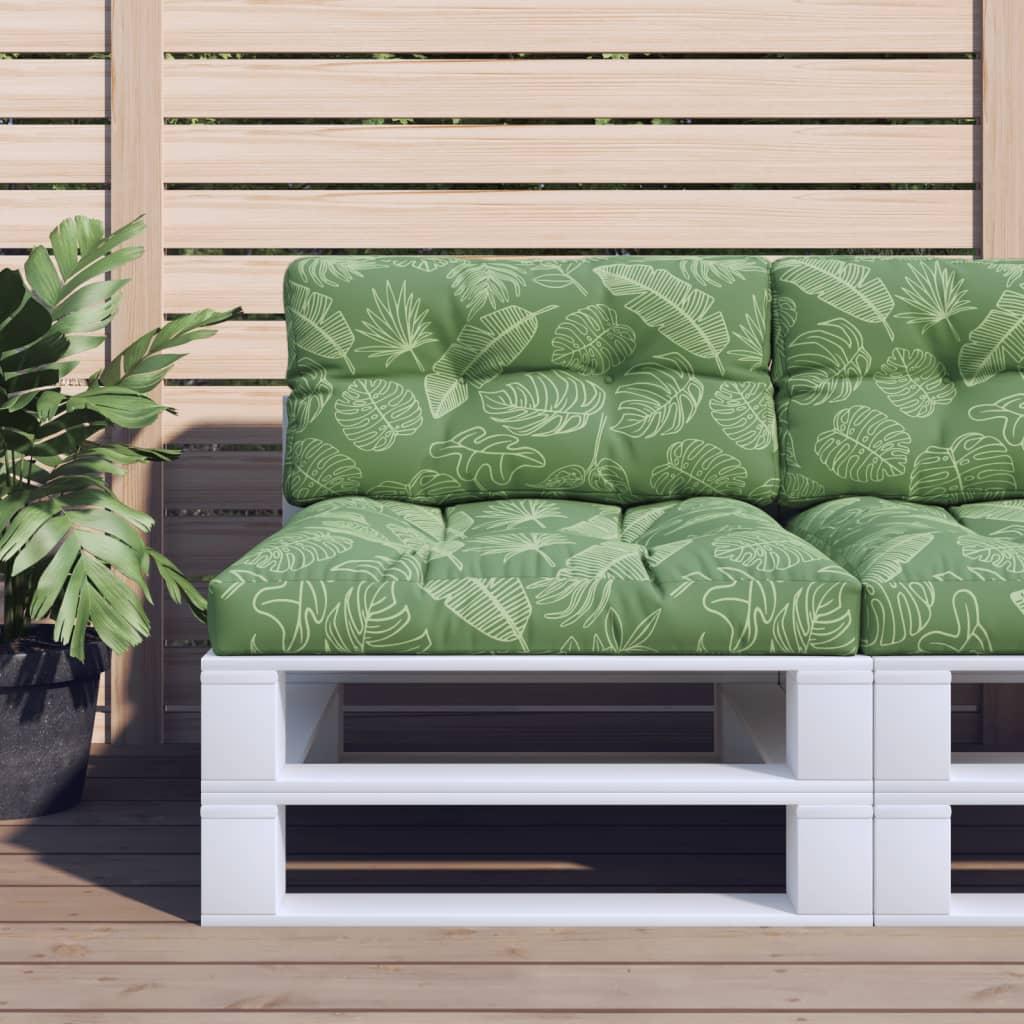 Pallehynde 70x40x12 cm stof bladmønster