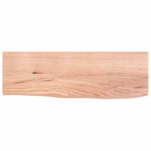 Væghylde 60x20x2 cm behandlet massivt egetræ lysebrun