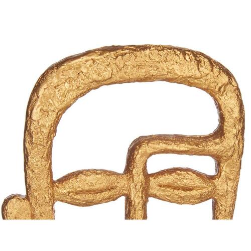 Dekorativ figur Ansigt Gylden 19,5 x 38 x 10,5 cm (4 enheder)