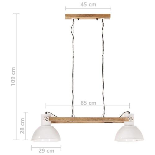 Industriel hængelampe 25 W 109 cm E27 hvid