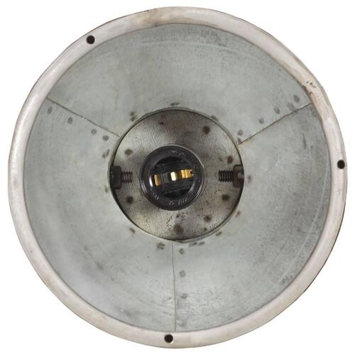Industriel hængelampe 25 W rund 19 cm E27 sølvfarvet