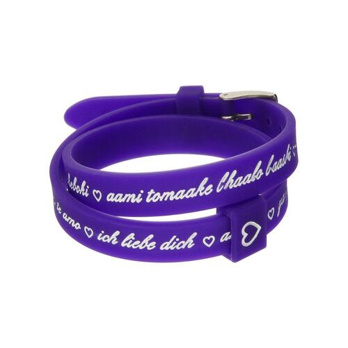 Armbånd til kvinder il mezzometro I LOVE YOU SILVER - BRACCIALE IN SILICONE/SILICONE BRACELET