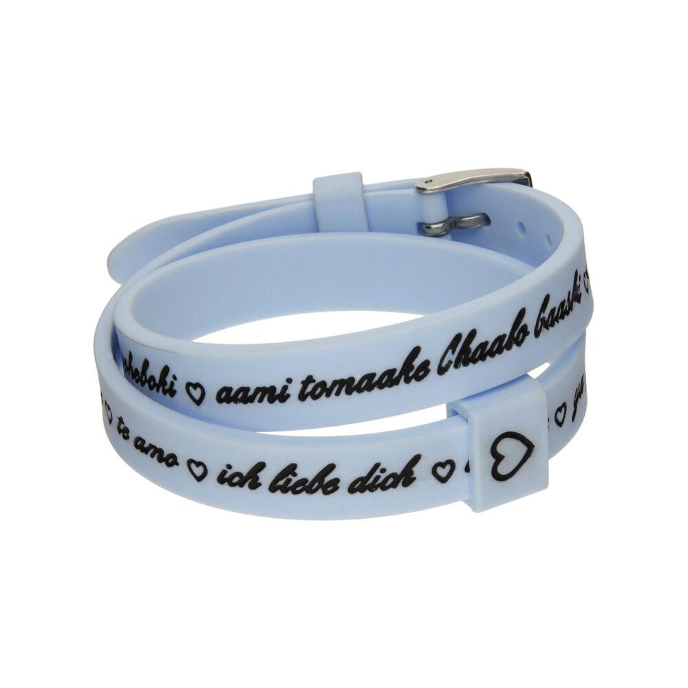 Armbånd til kvinder il mezzometro I LOVE YOU SILVER - BRACCIALE IN SILICONE/SILICONE BRACELET