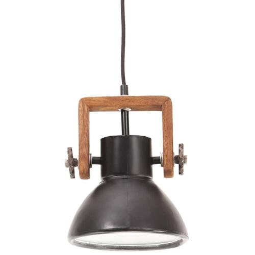 Industriel hængelampe 25 W rund 19 cm E27 mat sort