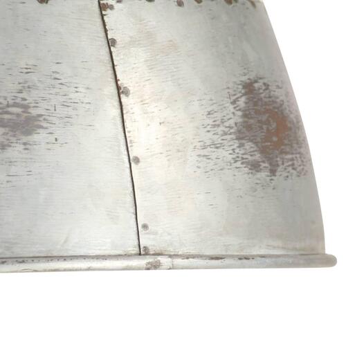 Industriel hængelampe 25 W rund vintagestil 31 cm E27 sølvfarvet