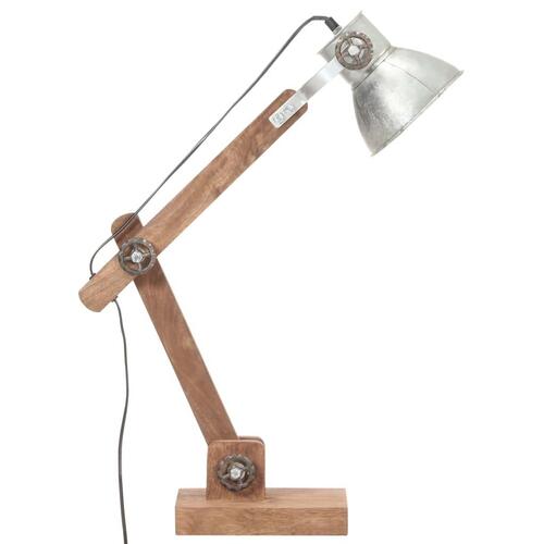 Industriel skrivebordslampe 58x18x90 cm E27 rund sølvfarvet