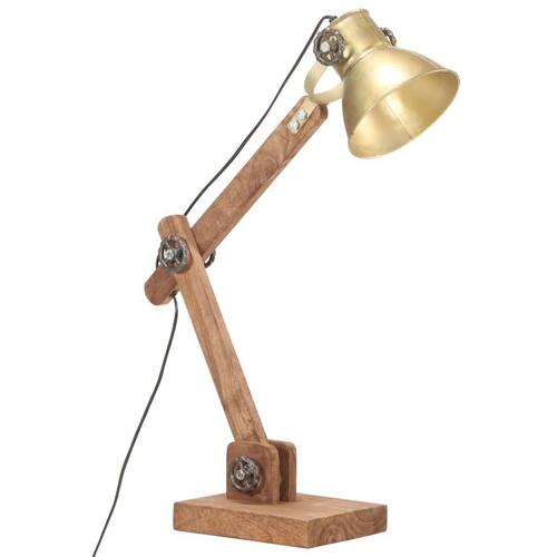 Industriel skrivebordslampe 58x18x90 cm E27 rund messingfarvet