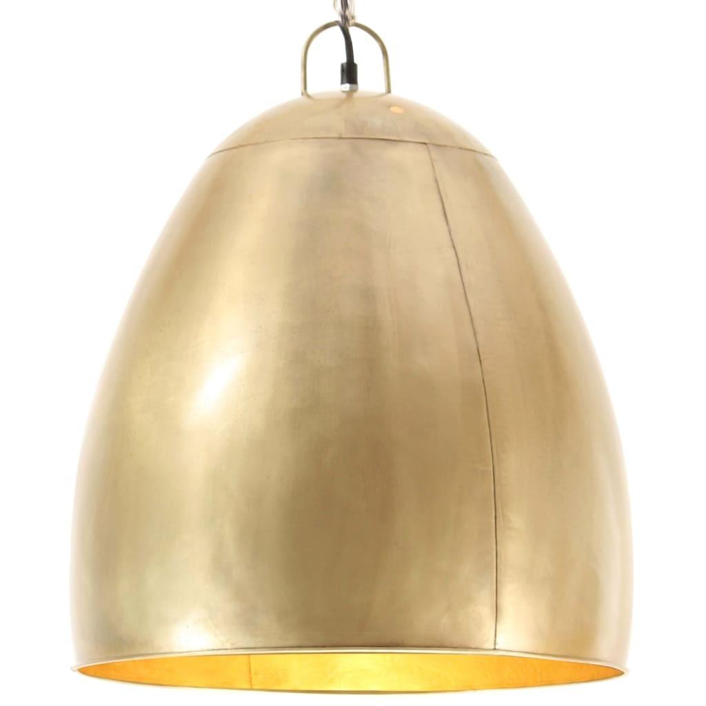 Industriel hængelampe 25 W rund 42 cm E27 messingfarvet