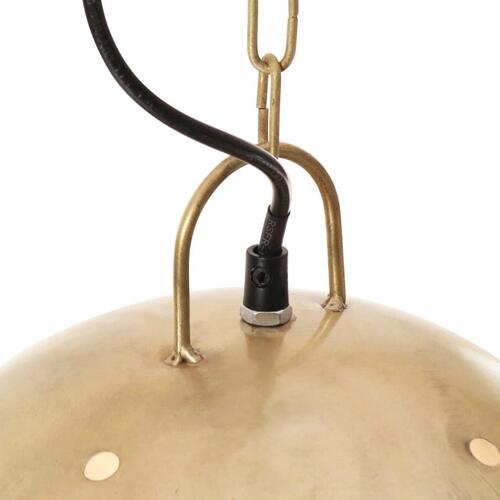 Industriel hængelampe 25 W rund 42 cm E27 messingfarvet