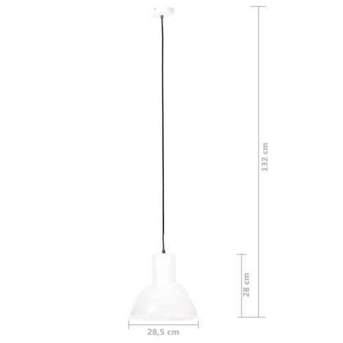 Hængelampe 25 W rund 28,5 cm E27 hvid