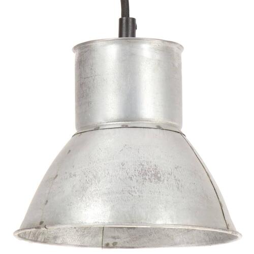 Hængelampe 25 W rund 17 cm E27 sølvfarvet