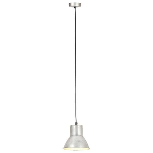 Hængelampe 25 W rund 17 cm E27 sølvfarvet