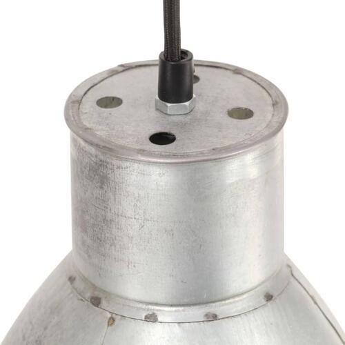 Hængelampe 25 W rund 17 cm E27 sølvfarvet