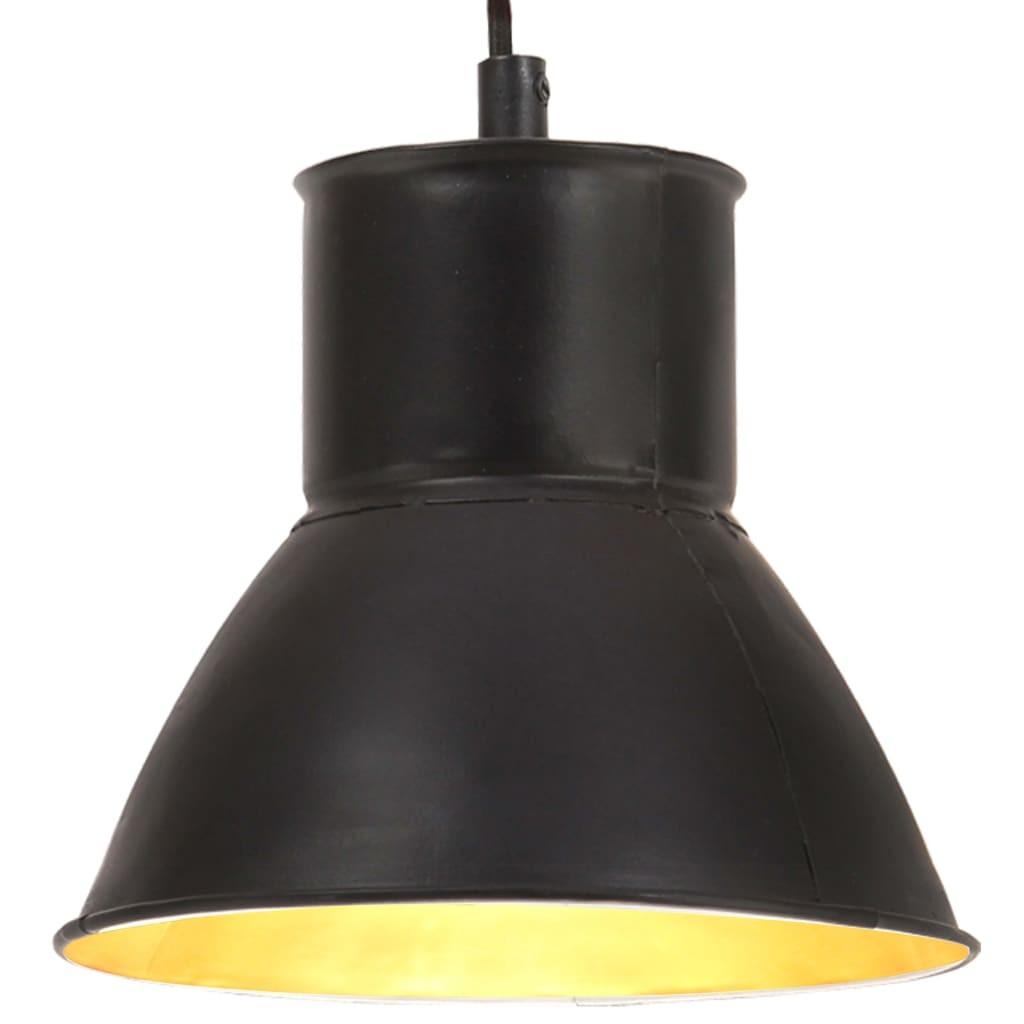 Hængelampe 25 W rund 17 cm E27 sort