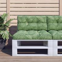 Pallehynde 80x40x12 cm stof bladmønster