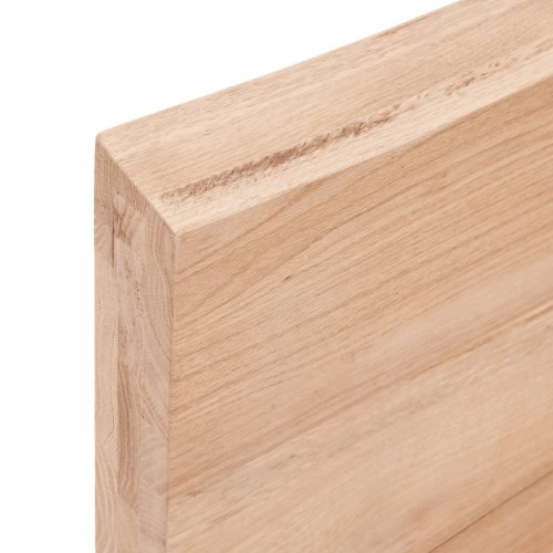 Væghylde 80x20x6 cm behandlet massivt egetræ lysebrun
