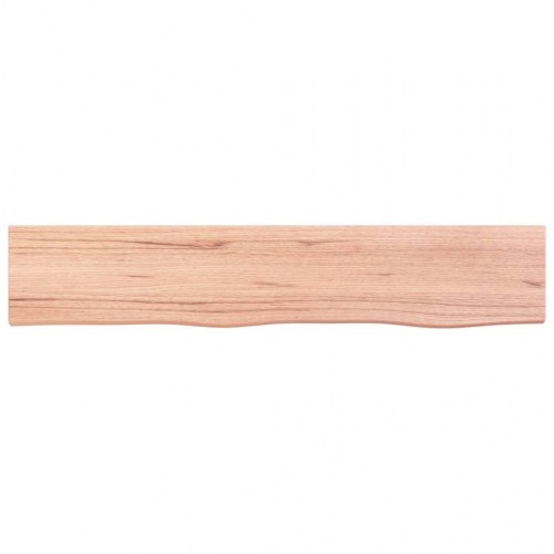 Væghylde 100 × 20 × 2 cm i behandlet massivt egetræ - lysebrun