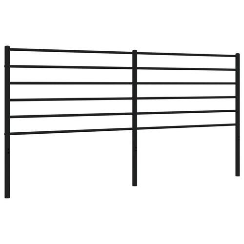 Sengegavl 200 cm metal sort
