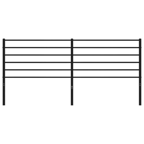 Sengegavl 200 cm metal sort