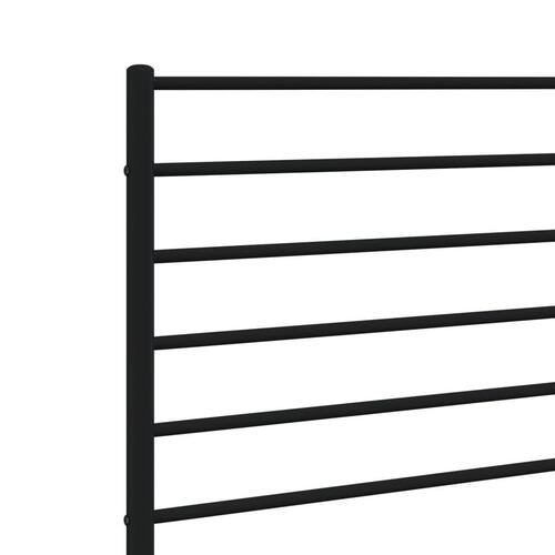 Sengegavl 200 cm metal sort