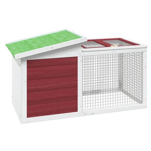 Kaninbur 100,5x54x55 cm massivt fyrretræ mokkafarvet