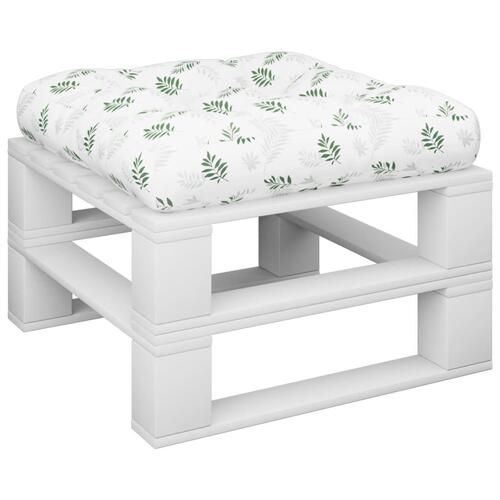 Pallehynde 58x58x10 cm oxfordstof bladmønster
