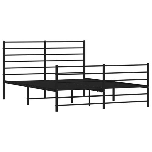 Sengeramme uden madras med fodgærde 160x200 cm sort