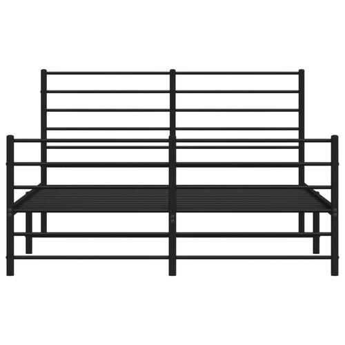Sengeramme uden madras med fodgærde 160x200 cm sort
