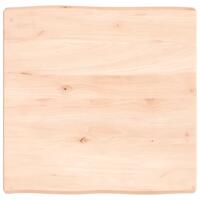 Bordplade 60x60x(2-6)cm naturlig kant ubehandlet massivt træ