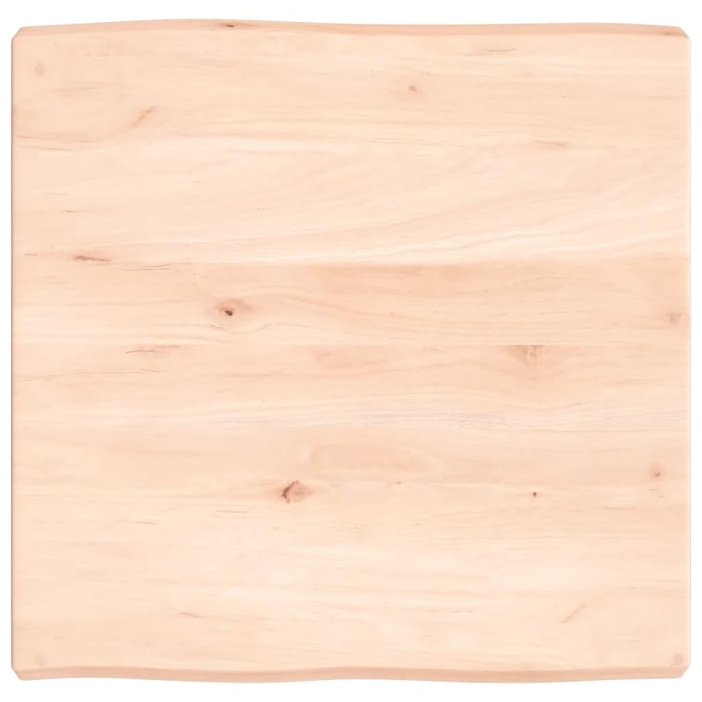 Bordplade 60X60X(2-6)Cm Naturlig Kant Ubehandlet Massivt Træ Naturfarvet - 60 x 60 x 6 cm