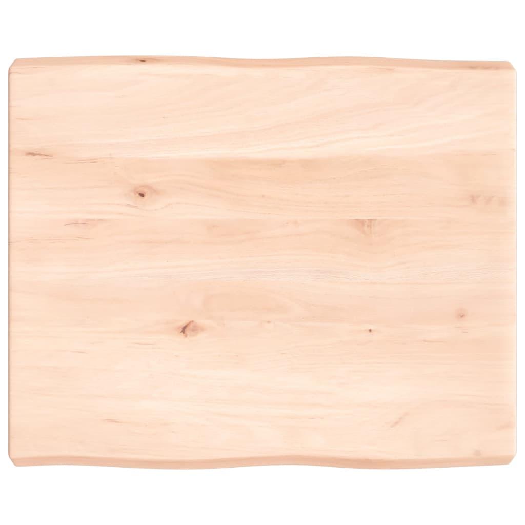 Bordplade 60x50x(2-6)cm naturlig kant ubehandlet massivt træ