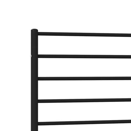 Sengeramme med sengegavl og fodgærde 90x190 cm metal sort