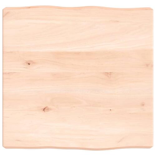 Bordplade 40x40x(2-6)cm naturlig kant ubehandlet massivt træ