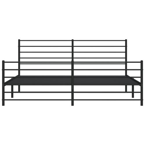 Sengeramme uden madras med fodgærde 180x200 cm sort