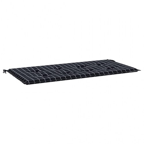 Hynde til havebænk 100x50x4 cm oxfordstof ternet sort