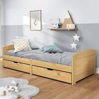 Daybed med to skuffer IRUN 90x200 cm massivt fyrretræ
