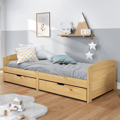Daybed med to skuffer IRUN 90x200 cm massivt fyrretræ