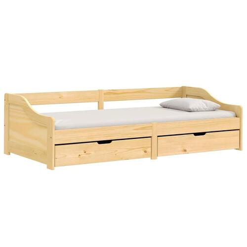Daybed med to skuffer IRUN 90x200 cm massivt fyrretræ