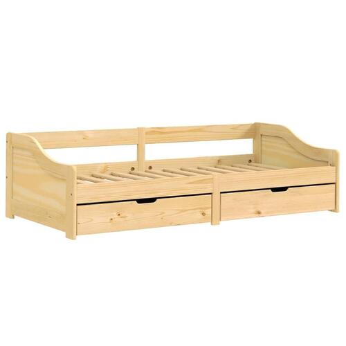 Daybed med to skuffer IRUN 90x200 cm massivt fyrretræ