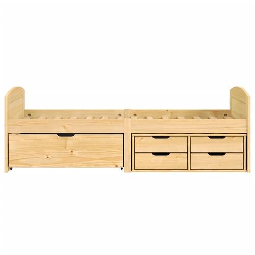 Daybed med fem skuffer IRUN 90x200 cm massivt fyrretræ