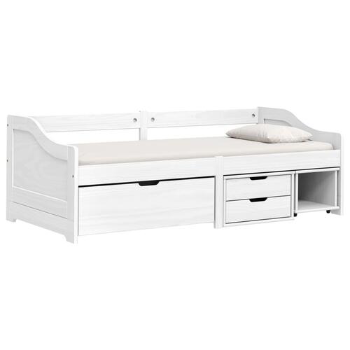 Daybed med tre skuffer IRUN hvid 90x200 cm massivt fyrretræ