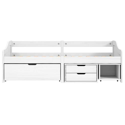 Daybed med tre skuffer IRUN hvid 90x200 cm massivt fyrretræ