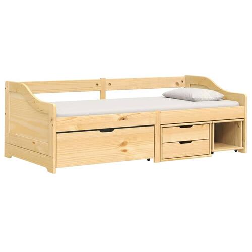 Daybed med tre skuffer IRUN 90x200 cm massivt fyrretræ