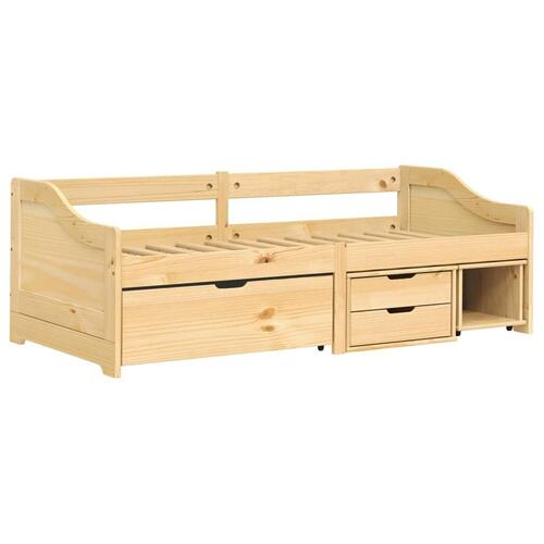 Daybed med tre skuffer IRUN 90x200 cm massivt fyrretræ